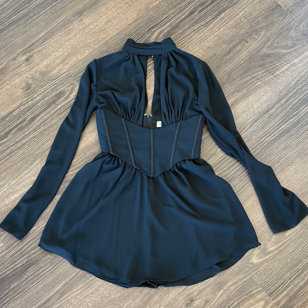 OhPolly Elegant Black Women's Dress